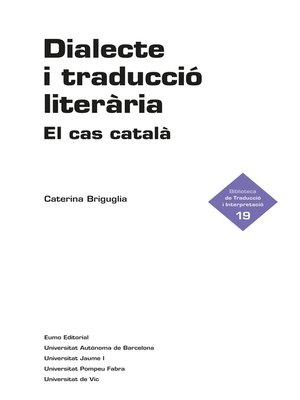 cover image of Dialecte i traducció literària